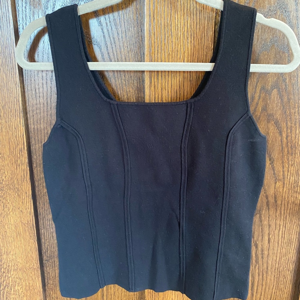 Marled sweater tank top